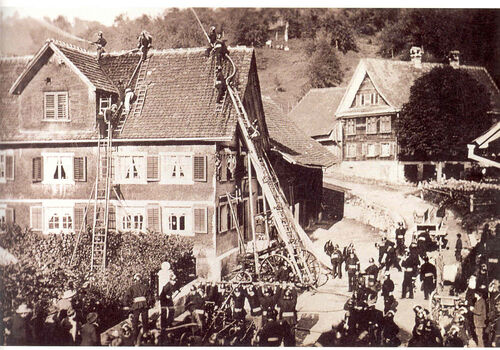 1880 Feuerwehrübung GH Engel Oberdorf